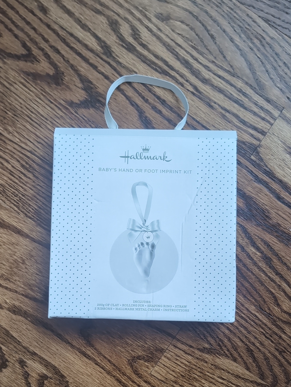 Hallmark Baby Hand & Foot Imprint Kit - White and Silver